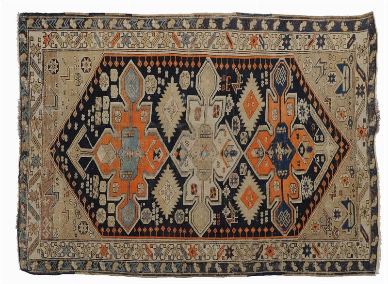 Tappeto caucasico Shirvan, fine XIX inizio XX secolo  - Asta Antiquariato e Dipinti Antichi - II - Cambi Casa d'Aste