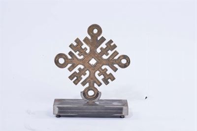 Piccola Scultura in Bronzo con Base in Metallo, Pomodoro