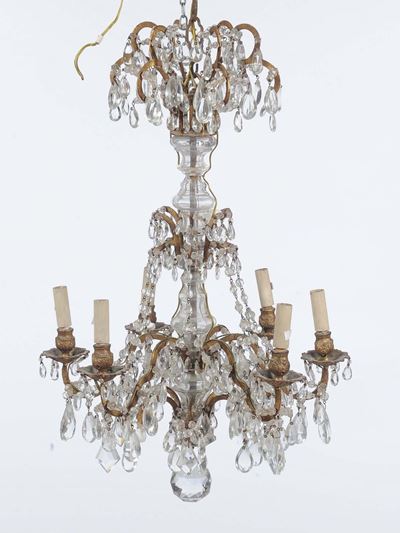 Lampadario a Quattro Luci in Stile, XIX Secolo