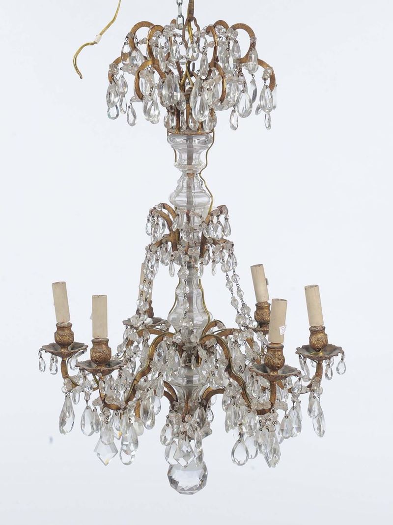 Lampadario a quattro luci in stile, XIX secolo  - Auction Time Auction 7-2014 - Cambi Casa d'Aste