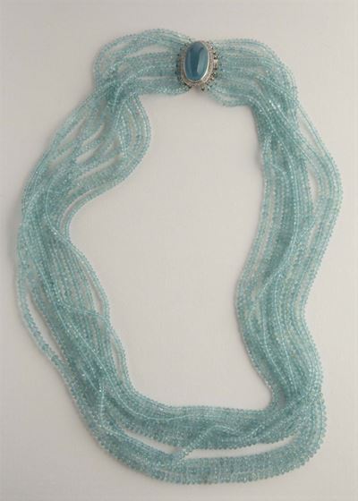 Collana a Più Fili con Acquamarina