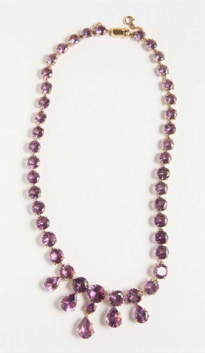 An amethyst necklace  - Auction Silver, Ancient and Contemporary Jewels - Cambi Casa d'Aste