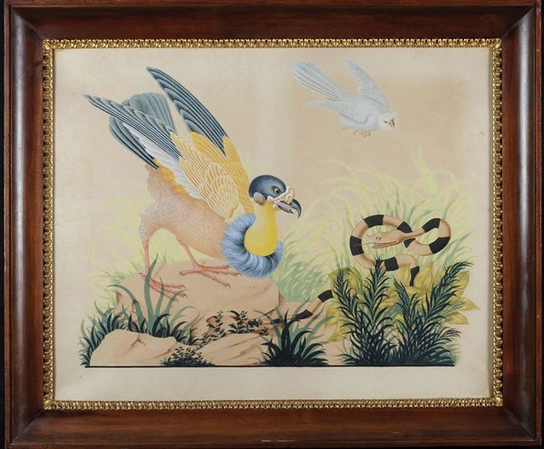 Vittorio Raineri (1797-1869) Uccello con serpente, 1837