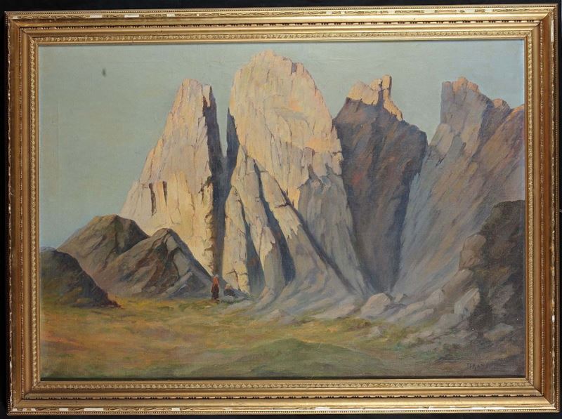 Anonimo del XIX secolo Veduta montana  - Auction Time Auction 1-2014 - Cambi Casa d'Aste
