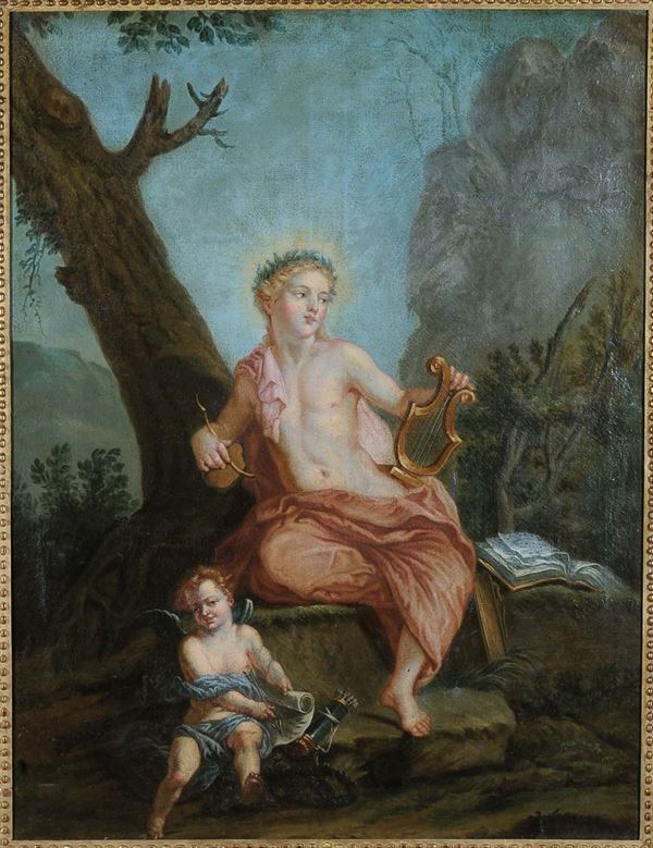 Scuola Italiana del XVIII secolo Apollo e Amore