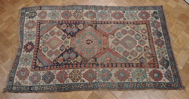 Tappeto caucasico Kazak, fine XIX secolo  - Auction Antique and Old Masters - II - Cambi Casa d'Aste
