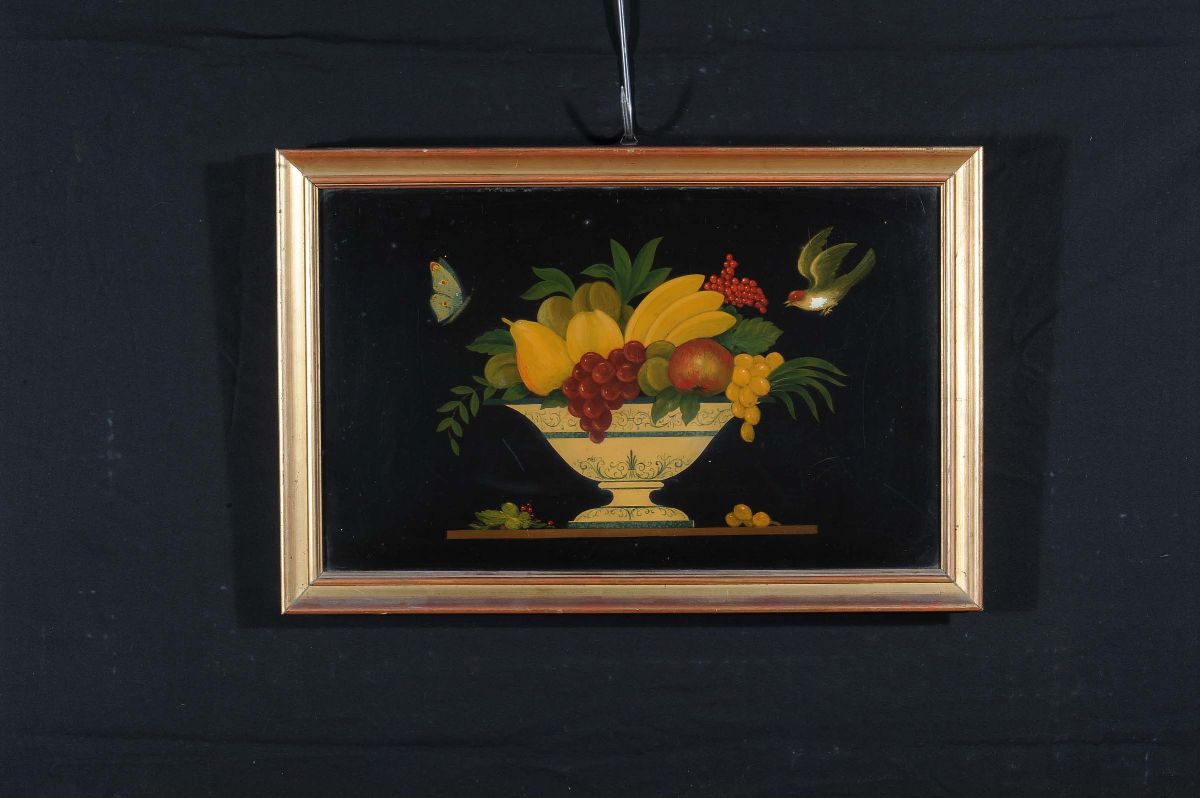Coppia di Nature Morte su Ardesia, Inizio XX Secolo