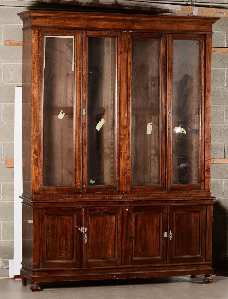 Libreria vetrina a due corpi, inizio XIX secolo  - Asta Antiquariato V | Asta a Tempo - Cambi Casa d'Aste
