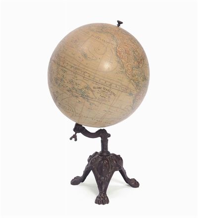 Globo Terrestre J. Lebegue Paris, Fine del XIX Secolo