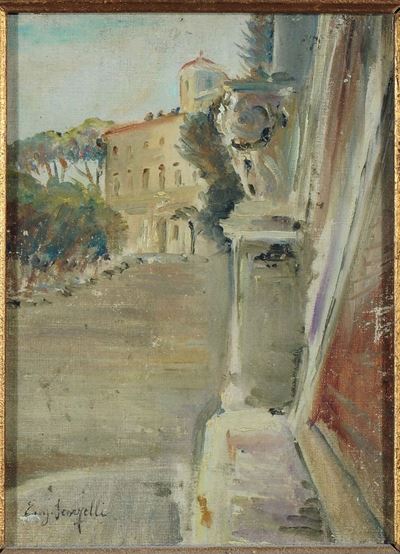 Eugenio Scorzelli (1890-1958/60)scorcio di Strada