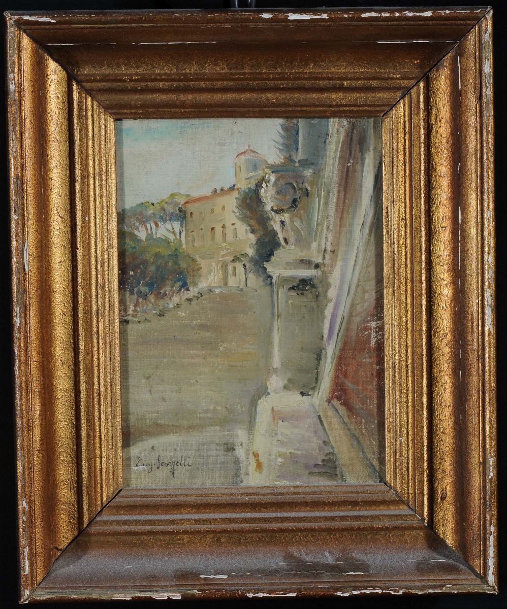 Eugenio Scorzelli (1890-1958/60)scorcio di Strada