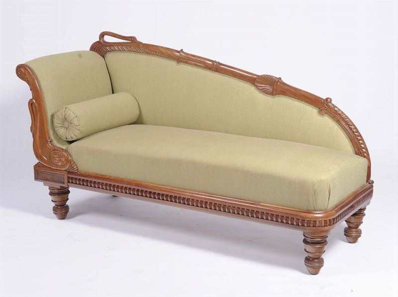 Dormeuse in noce Carlo X  - Auction Antique and Old Masters - II - Cambi Casa d'Aste