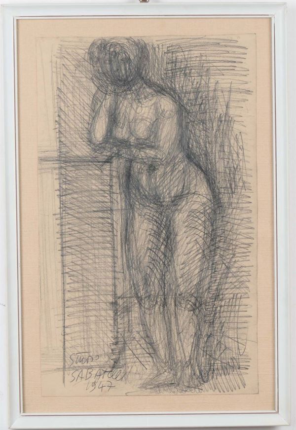 Antonio Sabatelli (1922-2002) Studio di figura femminile