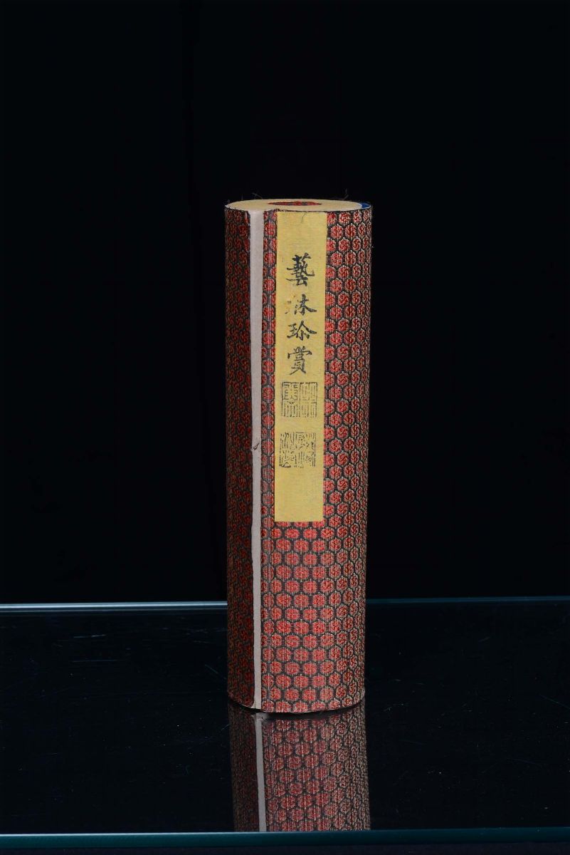 Rotolo con Acquarello e Inchiostri, Cina XIX Secolo