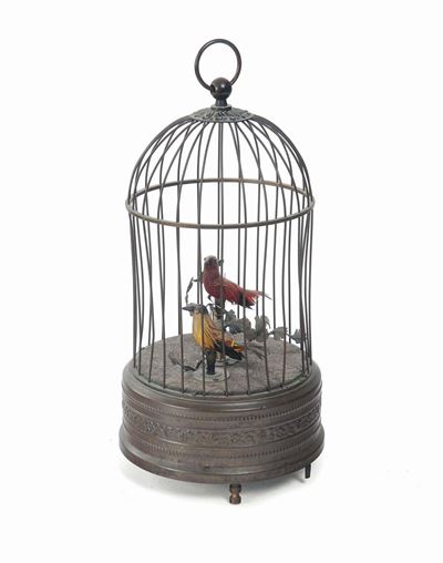 Gabbietta-carillon in Rame con Automi
