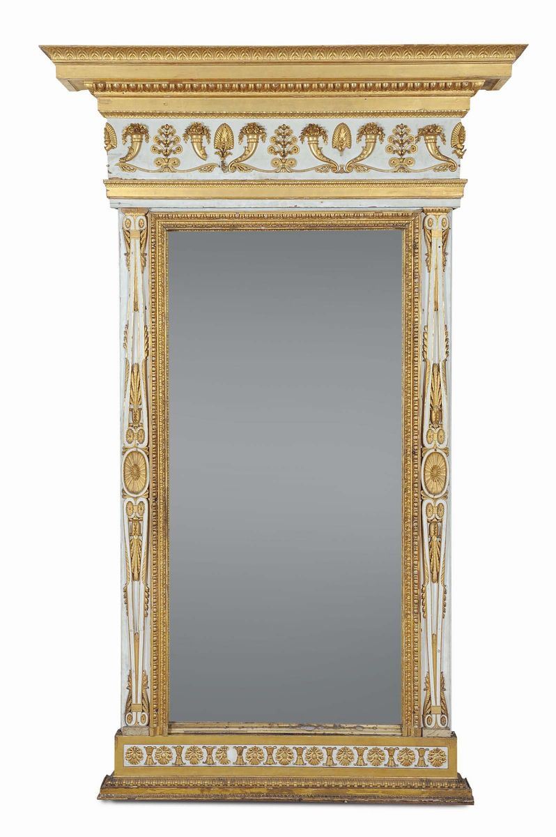 Caminiera Carlo X interamente laccata e dorata, XIX Secolo  - Asta Antiquariato e Dipinti Antichi - II - Cambi Casa d'Aste