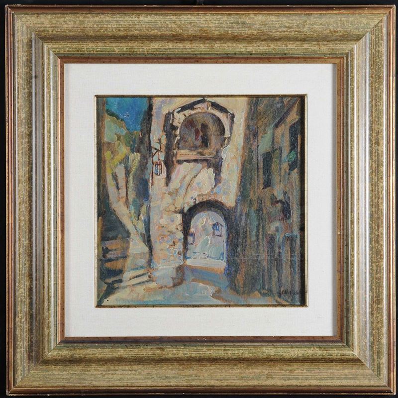 Giuseppe Caselli (1893-1976) Porta di ingresso del Centro Storico di Portovenere  - Asta Antiquariato e Dipinti Antichi - II - Cambi Casa d'Aste