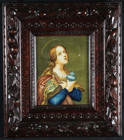 Piastrella Molaroni con Raffigurazione della Maddalena