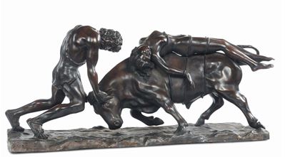 Scultura in Bronzo Brunito Raffigurante Toro Farnese