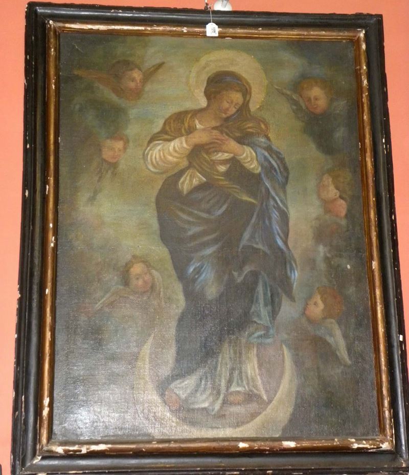 Scuola Italiana del XVIII secolo Madonna Assunta  - Asta Antiquariato e Dipinti Antichi - II - Cambi Casa d'Aste