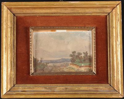 Anonimo del XIX Secolopaesaggio con Figura