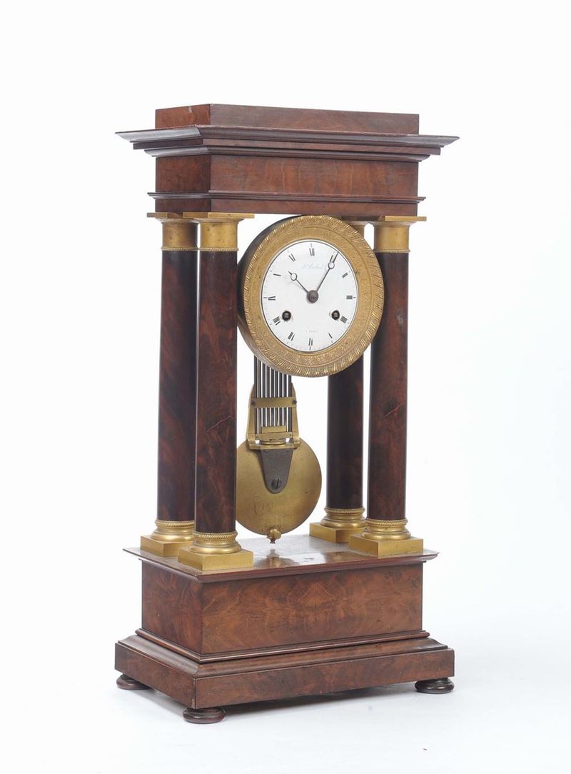 Orologio Impero a tempietto, XIX secolo  - Auction Antique and Old Masters - II - Cambi Casa d'Aste