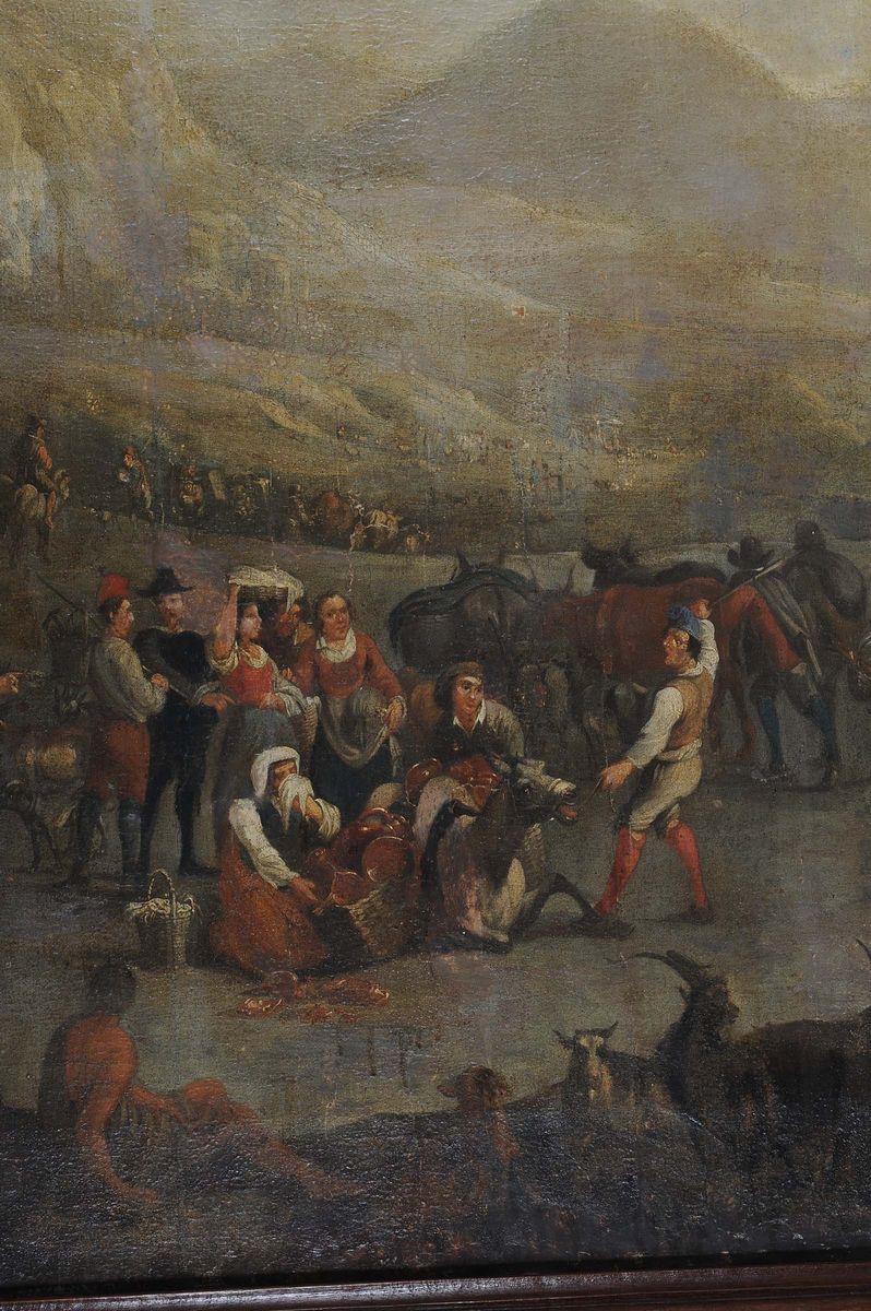 Peeter Van Breadel (anversa 1629-1719)scena di Mercato