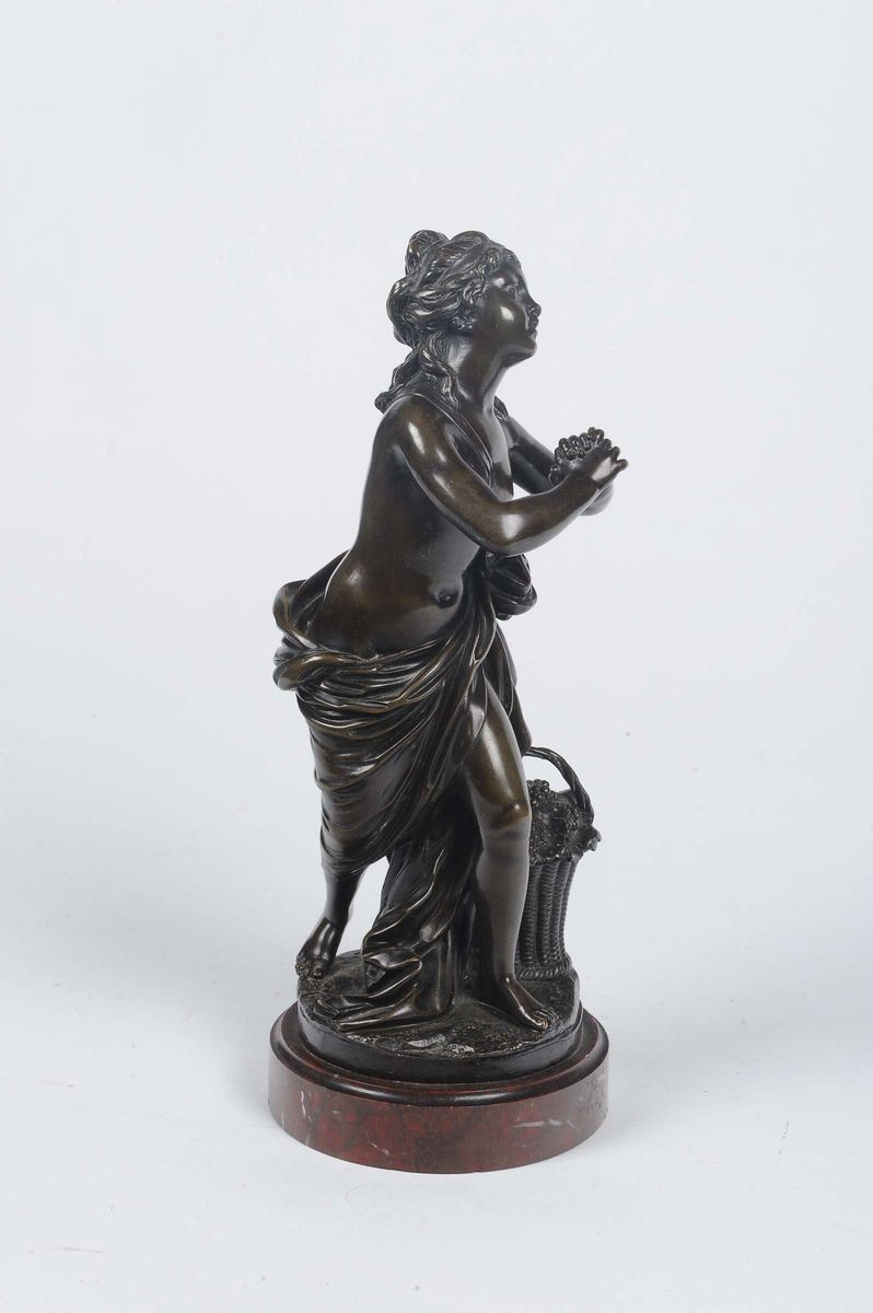 Scultura in bronzo raffigurante figura femminile, XIX secolo  - Asta Antiquariato e Dipinti Antichi - II - Cambi Casa d'Aste