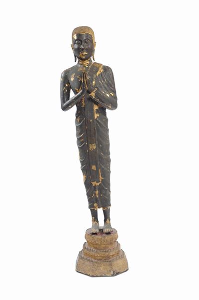 Scultura in Bronzo Raffigurante Divinità Orientale