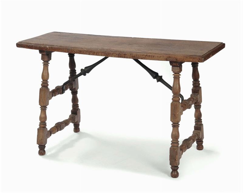 Tavolo fratino con gambe a rocchetto, XIX secolo  - Auction An important Genoese Heritage - I - Cambi Casa d'Aste