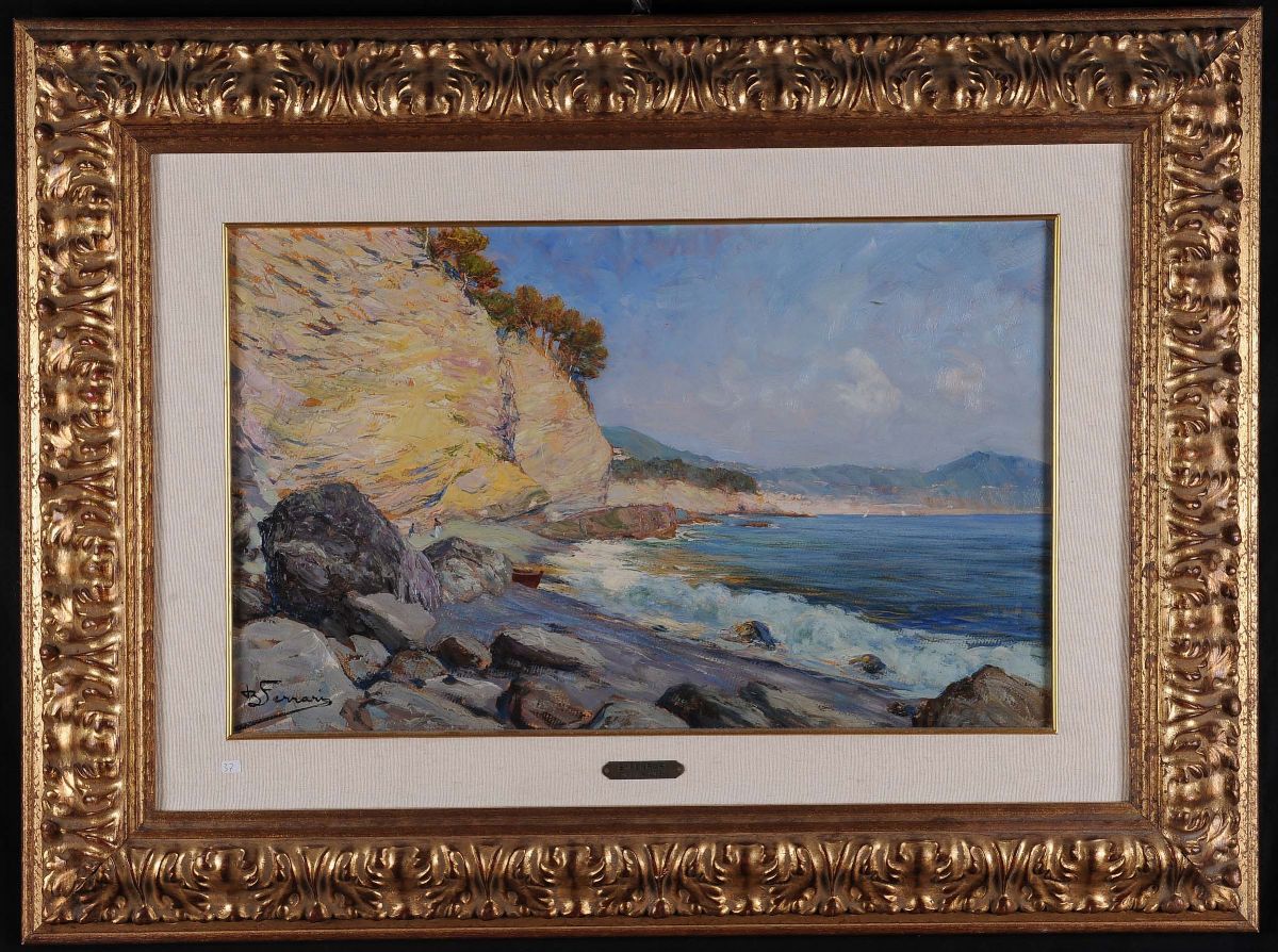 Berto Ferrari (1887-1965)rupe a Picco nel Mar Ligure (sori)
