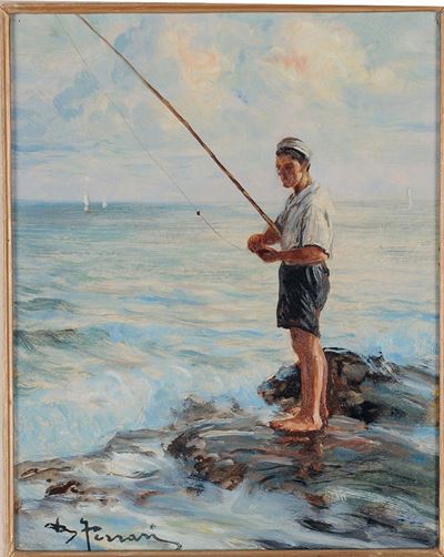 Berto Ferrari (1887-1965)pescatore (bogliasco)
