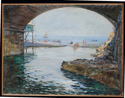 Berto Ferrari (1887-1965)spiaggia con Archivolto, 1931