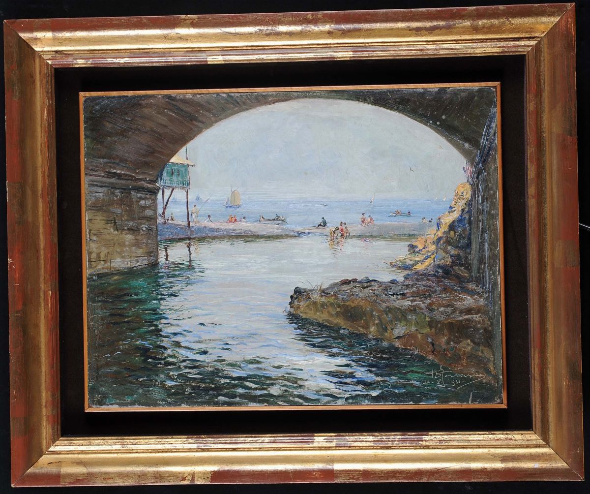 Berto Ferrari (1887-1965)spiaggia con Archivolto, 1931