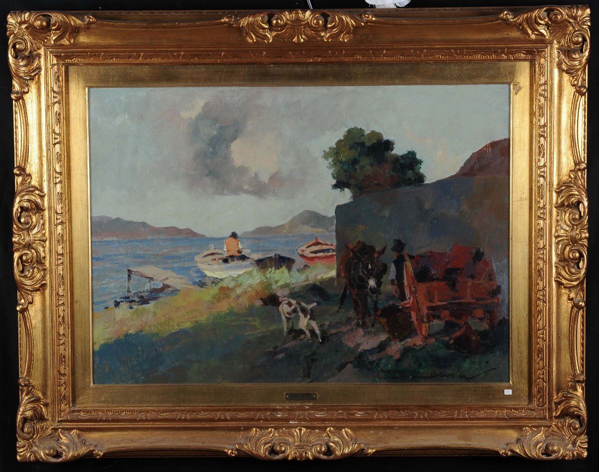 Carlo Domenici (1898-1981)paesaggio All’isola D’elba