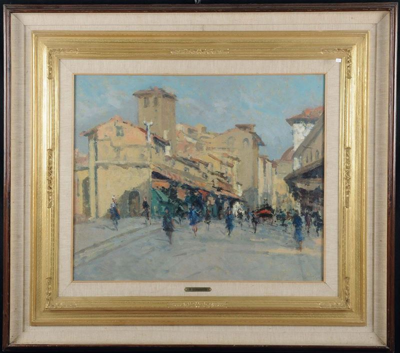 Mario Borgiotti (1906-1977) Paesaggio urbano  - Auction An important Genoese Heritage - I - Cambi Casa d'Aste