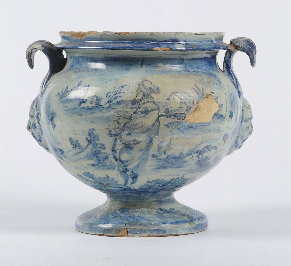 Vaso da Farmacia in Maiolica, Savona XVIII Secolo
