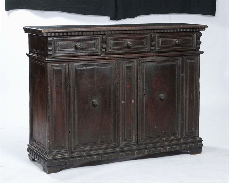 Credenza Rinascimento in noce, XVII secolo  - Auction An important Genoese Heritage - I - Cambi Casa d'Aste