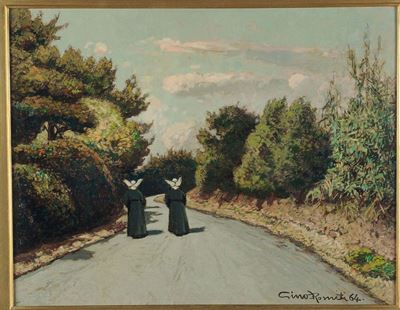 Gino Romiti (1881-1967)strada con Suore, 1964