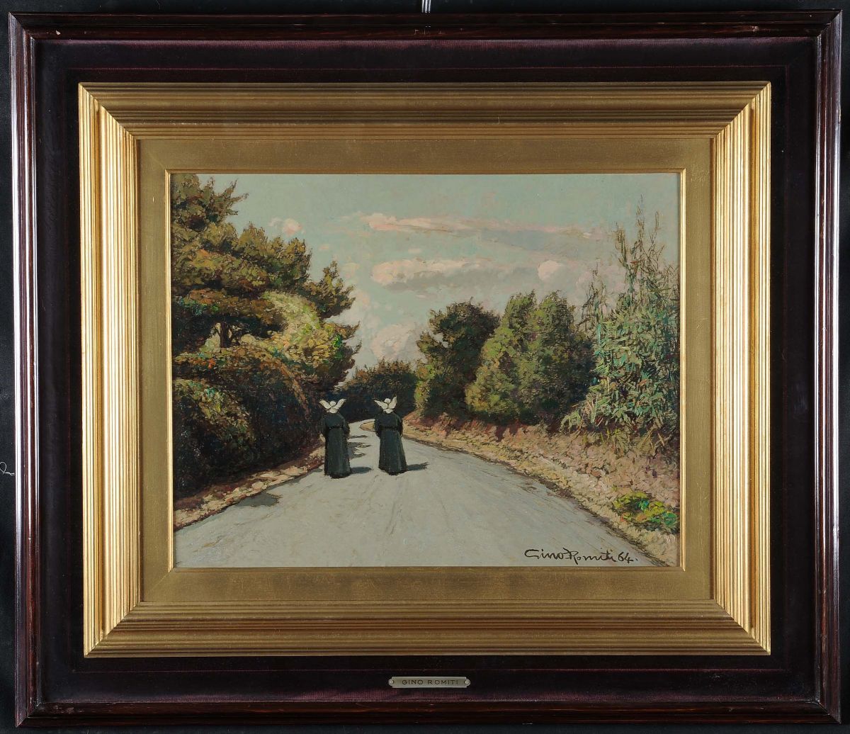 Gino Romiti (1881-1967)strada con Suore, 1964