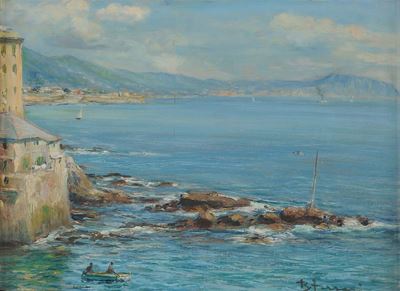 Berto Ferrari (1887-1965)veduta da Boccadasse