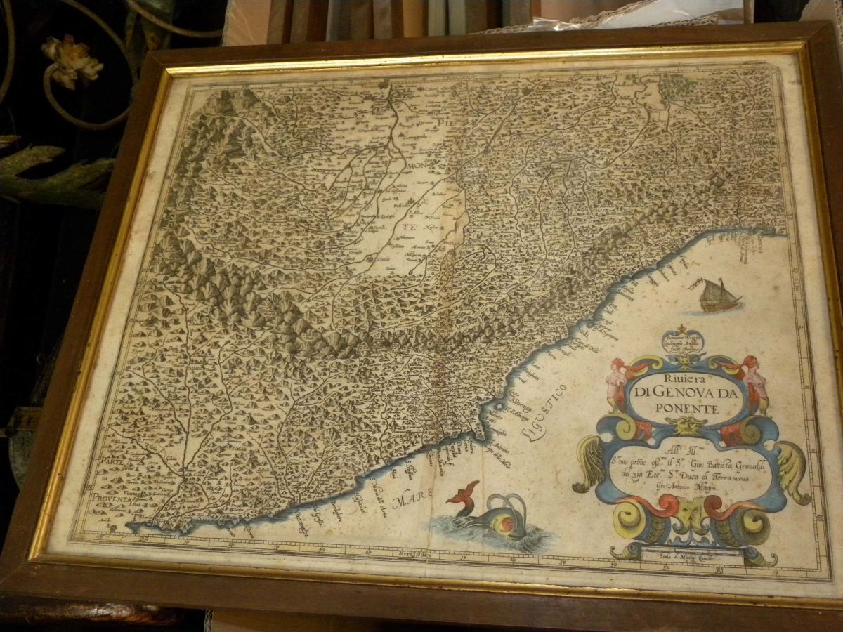 Lotto di Stampe Acquerellate con Carte Geografiche