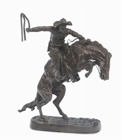 Frederic Remington (1861-1909)cow-boy a Cavallo