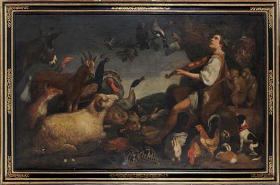 Jan Roos (anversa 1591 - Genova 1638)orfeo Incanta gli Animali