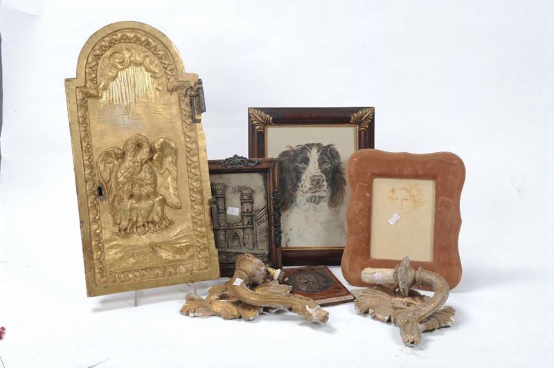 Lotto di cornici ed elementi in legno intagliato, XVIII secolo  - Auction An important Genoese Heritage - I - Cambi Casa d'Aste