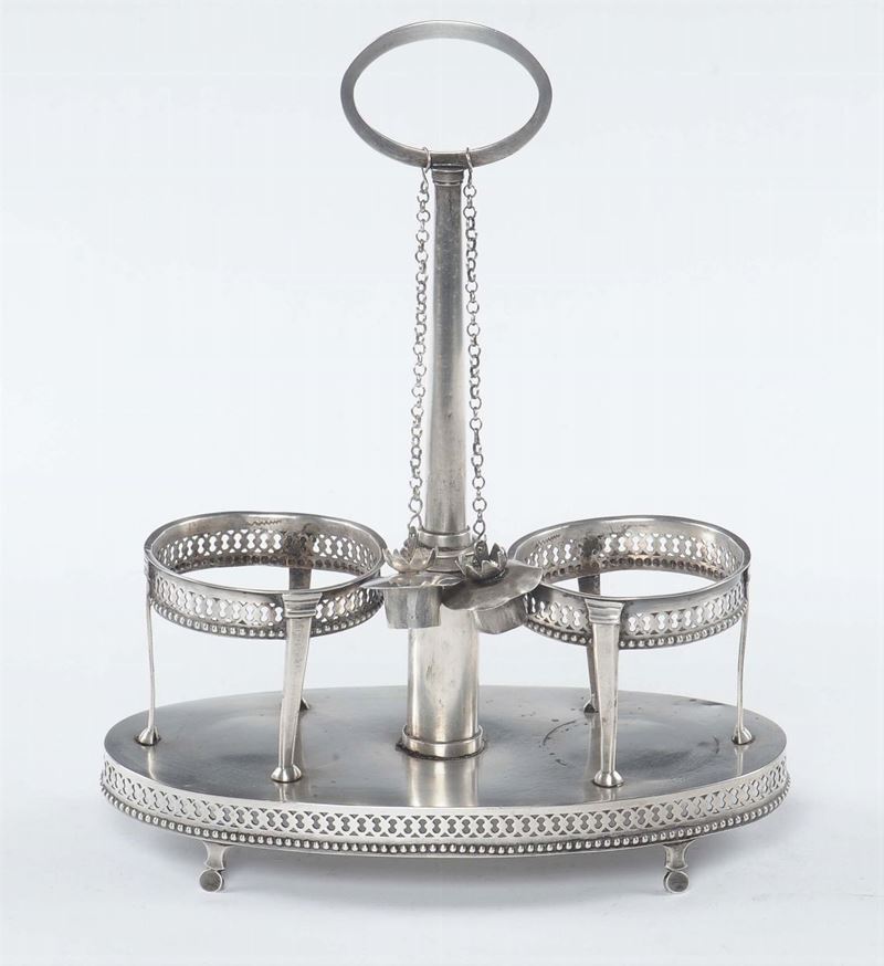 Oliera in argento, punzone Torretta, Genova 1815  - Auction Silver, Ancient and Contemporary Jewels - Cambi Casa d'Aste
