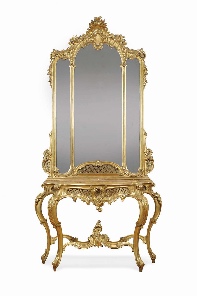 Salotto Luigi Filippo in Legno Dorato, Napoli XIX Secolo