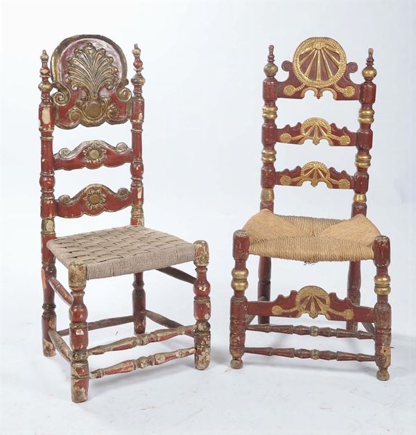 Due sedie Sant’Anna, XVIII secolo