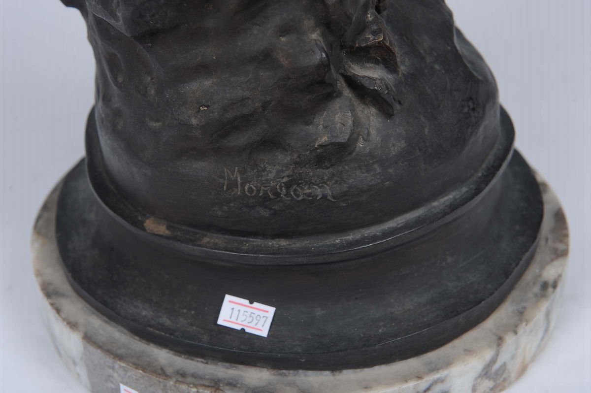 Scultura in Bronzo Brunito Raffigurante Sibilla Firmata Marlon