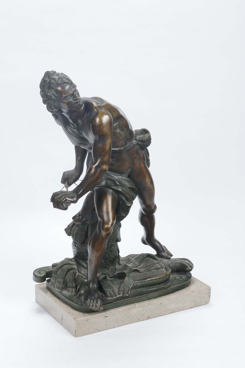 Scultura in bronzo raffigurante Davide  - Auction Antique and Old Masters - II - Cambi Casa d'Aste